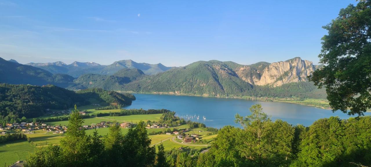 Ruhige Bergvilla In Alleinlage Am Mondsee Mit Seeblick Bergblick Und Whirlpool Innerschwand ภายนอก รูปภาพ
